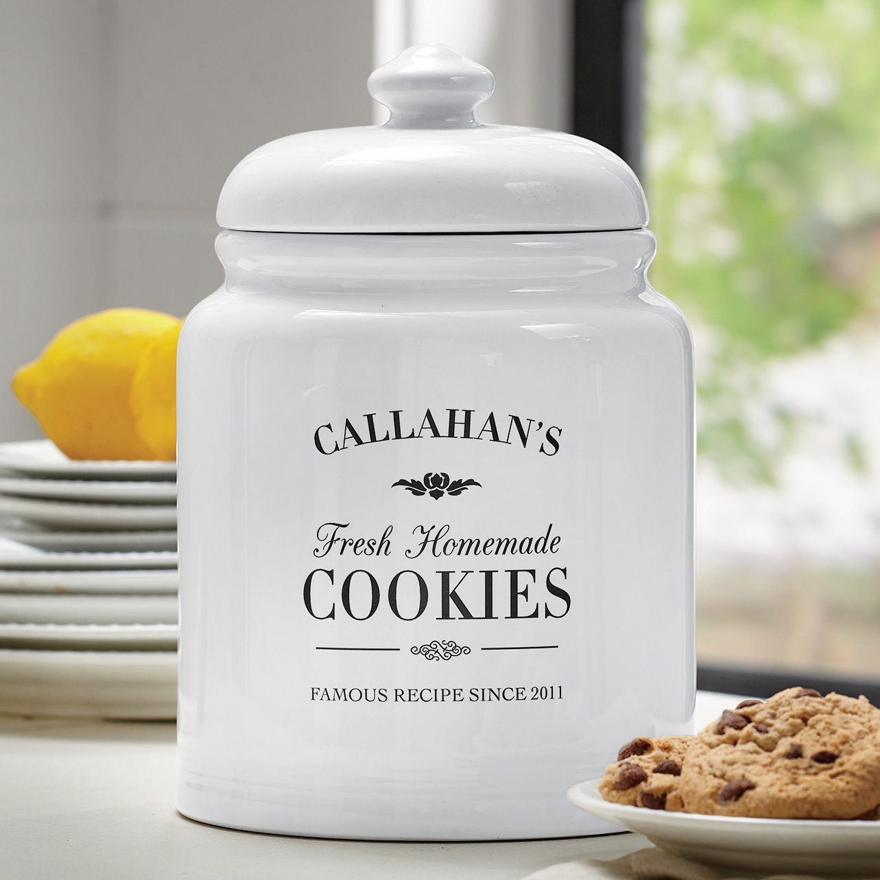 personalized cookie jars etsy