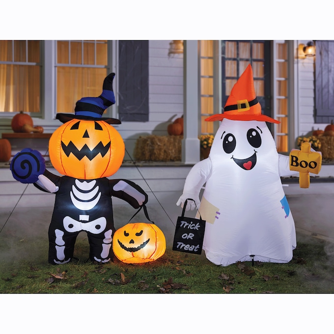 Set of 2 Halloween Inflatables, , large