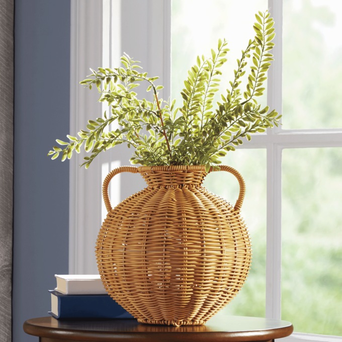Woven Vase with Handles, , large