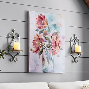 Watercolor Canvas & 2 Ashbury Wall Sconces, , large