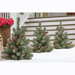 Set of 3 Lit Tree Pathway Stakes, , large