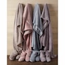 Ultraplush Throw Blanket and Bootie Slippers Gift Set, , large