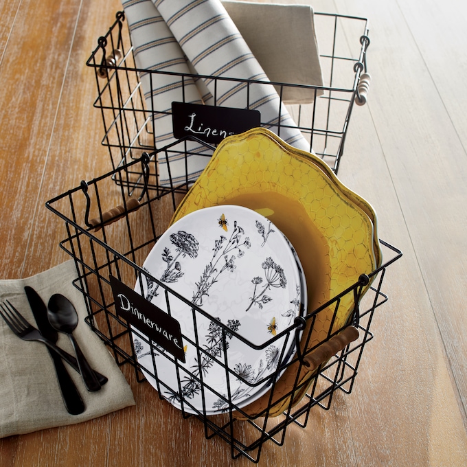Set of 2 Label-It Wire Baskets, , large