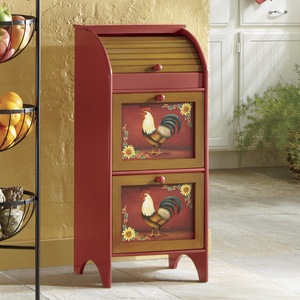 Red Rooster Veggie Bin, , large