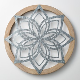 Metal Floral Wall D&amp;eacute;cor, , large