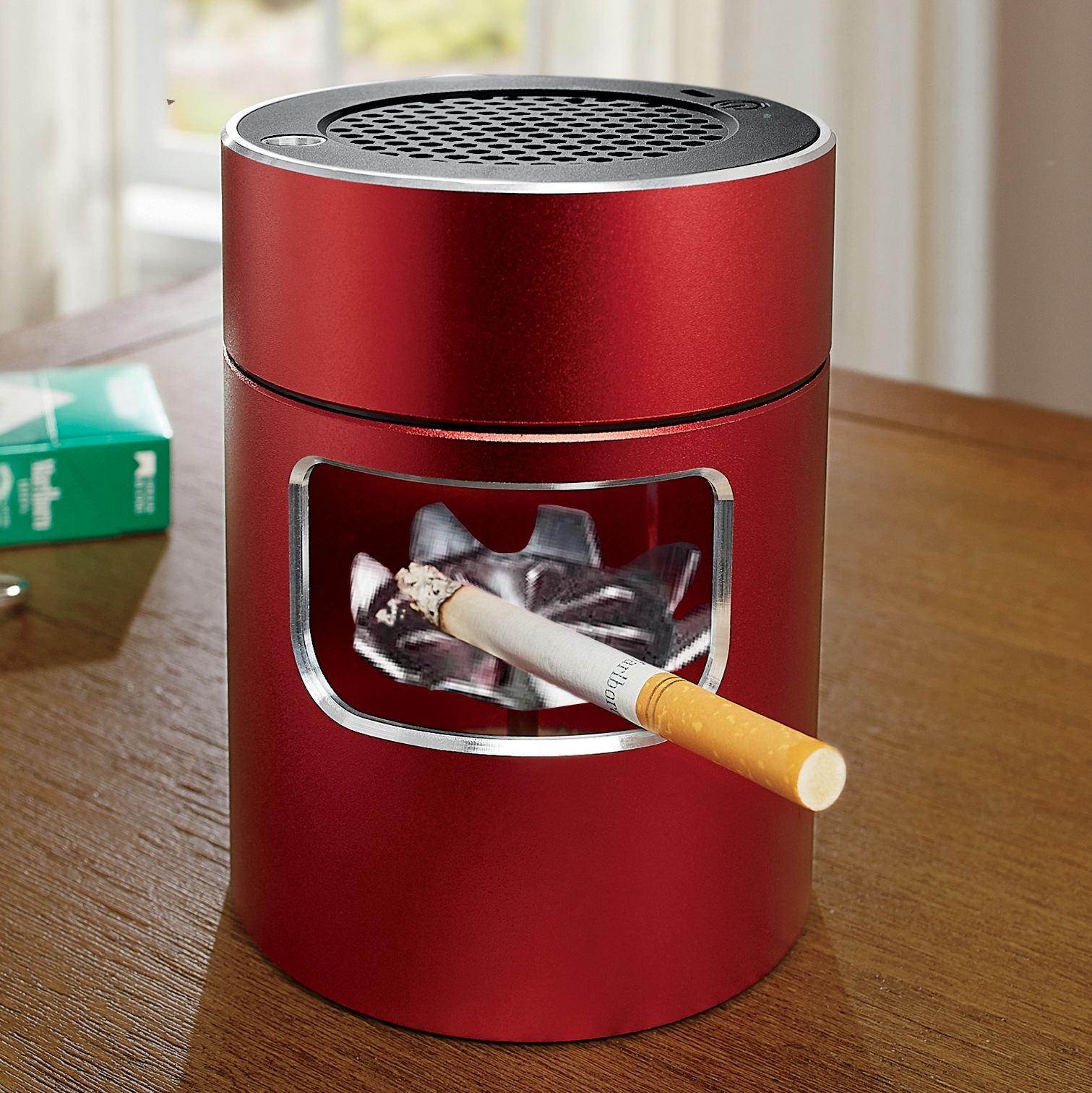 Personalized Desktop Air Purifier Ashtray, Red, large