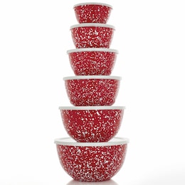 12-Piece Speckled Bowl Set, , large