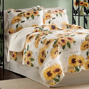 Sunflower Script Quilt, , large