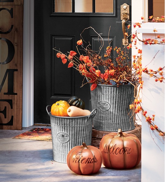 Country Door Kitchen Furniture Bedding Home Décor Country State Of Mind Featuring Set 2 Pumpkin Patch Buckets